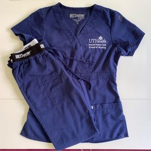 Grey’s Anatomy Blue Navy Scrub Set